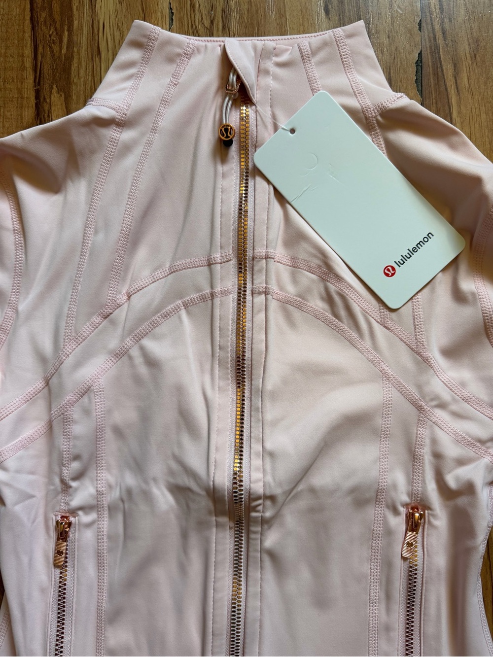 lululemon athletica Blush Pink Zip-Front Utility Jacket with Rose Gold Hardware